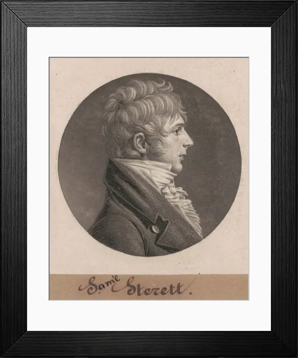 Framed Print : S. Sterett, 1804. Creator: Charles Balthazar Julien Fevret de Saint-Memin Framed Print : S. Sterett, 1804. Creator: Charles Balthazar Julien Fevret de Saint-Memin