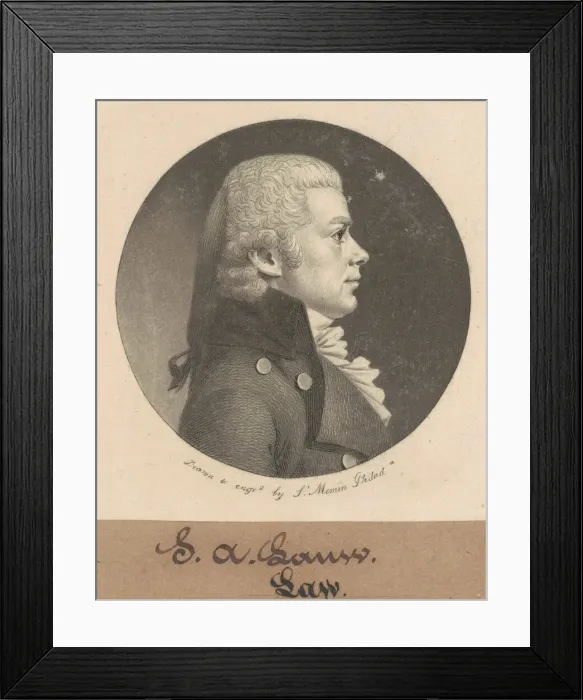 Framed Print : S. A. Law, 1800. Creator: Charles Balthazar Julien Fevret de Saint-Memin Framed Print : S. A. Law, 1800. Creator: Charles Balthazar Julien Fevret de Saint-Memin