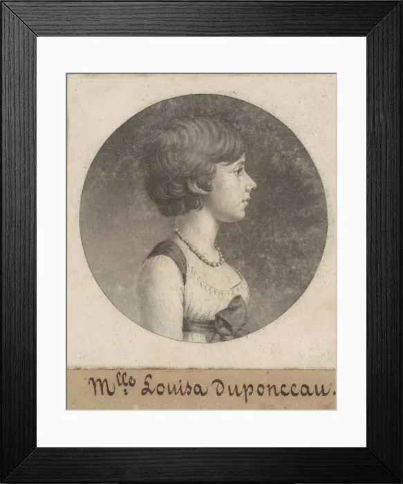 Framed Print : Louisa DuPonceau, 1798-1803. Creator: Charles Balthazar Julien Fé Framed Print : Louisa DuPonceau, 1798-1803. Creator: Charles Balthazar Julien Fé