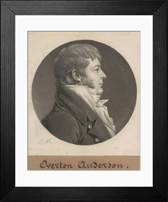 Framed Print : Overton Anderson, 1808. Creator: Charles Balthazar Julien Fevret de Saint-Memin Framed Print : Overton Anderson, 1808. Creator: Charles Balthazar Julien Fevret de Saint-Memin