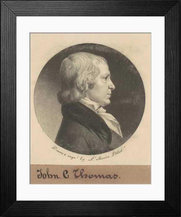 Framed Print : John Chew Thomas, 1800. Creator: Charles Balthazar Julien Fevret de Saint-Memin Framed Print : John Chew Thomas, 1800. Creator: Charles Balthazar Julien Fevret de Saint-Memin