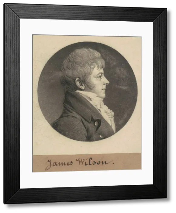 Framed Print : James Wilson, 1809. Creator: Charles Balthazar Julien Fevret de Saint-Memin Framed Print : James Wilson, 1809. Creator: Charles Balthazar Julien Fevret de Saint-Memin