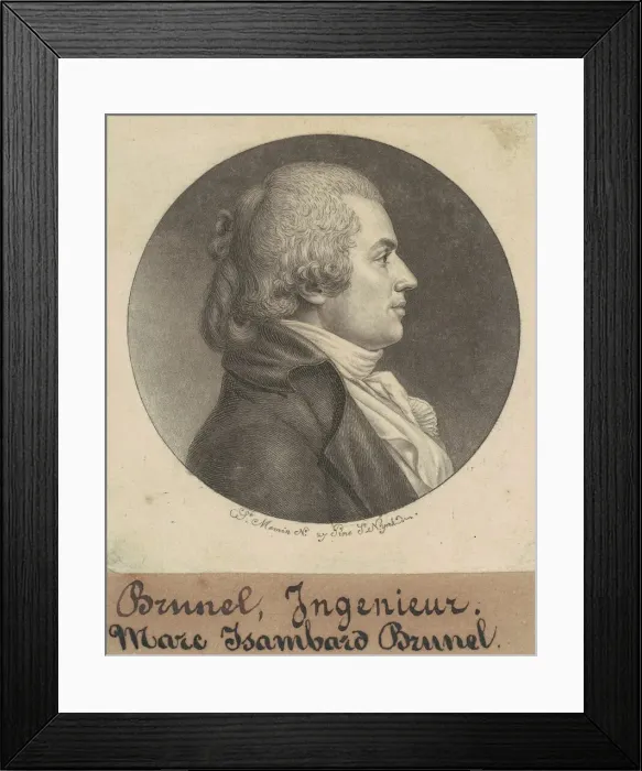 Framed Print : Marc Isambard Brunel, 1798. Creator: Charles Balthazar Julien Fevret de Saint-Mé Framed Print : Marc Isambard Brunel, 1798. Creator: Charles Balthazar Julien Fevret de Saint-Mé