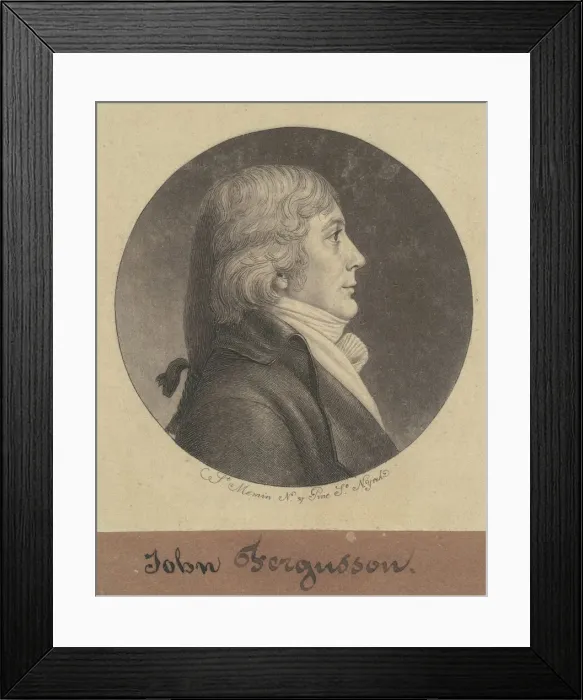 Framed Print : John Ferguson, 1797. Creator: Charles Balthazar Julien Fevret de Saint-Memin Framed Print : John Ferguson, 1797. Creator: Charles Balthazar Julien Fevret de Saint-Memin