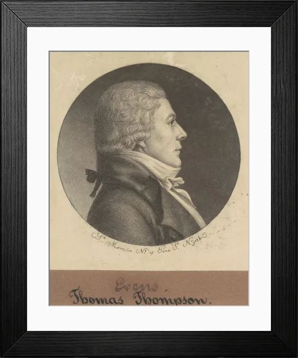 Framed Print : Thomas Thompson, 1797. Creator: Charles Balthazar Julien Fevret de Saint-Memin Framed Print : Thomas Thompson, 1797. Creator: Charles Balthazar Julien Fevret de Saint-Memin