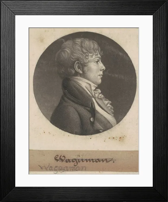 Framed Print : Thomas Ennalls Waggaman, 1803. Creator: Charles Balthazar Julien Fé Framed Print : Thomas Ennalls Waggaman, 1803. Creator: Charles Balthazar Julien Fé