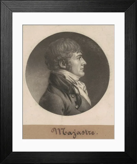 Framed Print : Majastre, 1807. Creator: Charles Balthazar Julien Fevret de Saint-Memin Framed Print : Majastre, 1807. Creator: Charles Balthazar Julien Fevret de Saint-Memin