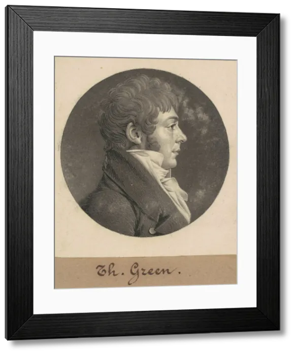 Framed Print : Thomas Green, 1809. Creator: Charles Balthazar Julien Fevret de Saint-Memin Framed Print : Thomas Green, 1809. Creator: Charles Balthazar Julien Fevret de Saint-Memin