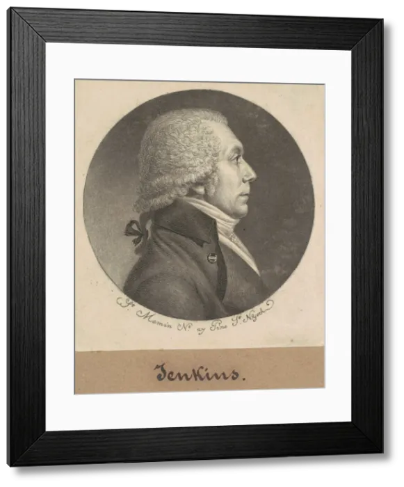 Framed Print : Jenkins, 1798. Creator: Charles Balthazar Julien Fevret de Saint-Memin Framed Print : Jenkins, 1798. Creator: Charles Balthazar Julien Fevret de Saint-Memin
