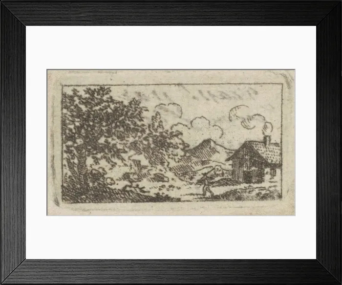 Framed Print : Landscape with House, 1794-1796. Creator: Charles Balthazar Julien Fé Framed Print : Landscape with House, 1794-1796. Creator: Charles Balthazar Julien Fé