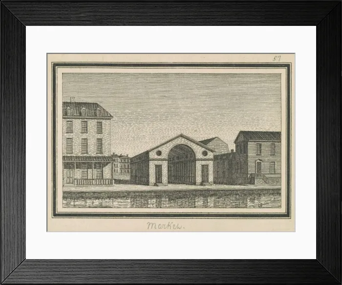 Framed Print : Esperanza, Market, 1795. Creator: Charles Balthazar Julien Fevret de Saint-Mé Framed Print : Esperanza, Market, 1795. Creator: Charles Balthazar Julien Fevret de Saint-Mé