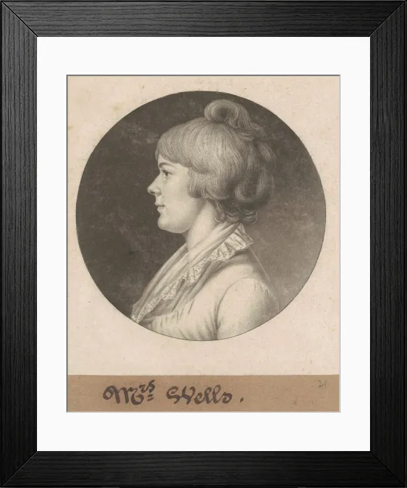 Framed Print : Mary Wright Sonntag Wells, 1802. Creator: Charles Balthazar Julien Fé Framed Print : Mary Wright Sonntag Wells, 1802. Creator: Charles Balthazar Julien Fé