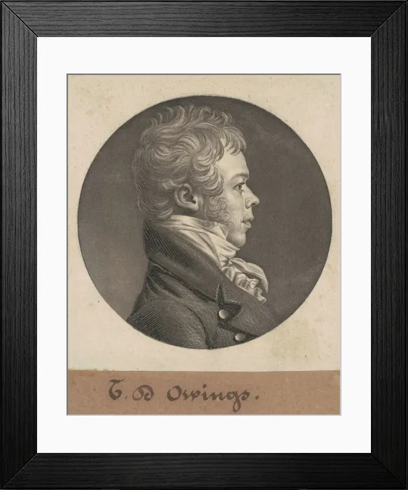Framed Print : Thomas Deye Owings, 1804. Creator: Charles Balthazar Julien Fevret de Saint-Mé Framed Print : Thomas Deye Owings, 1804. Creator: Charles Balthazar Julien Fevret de Saint-Mé