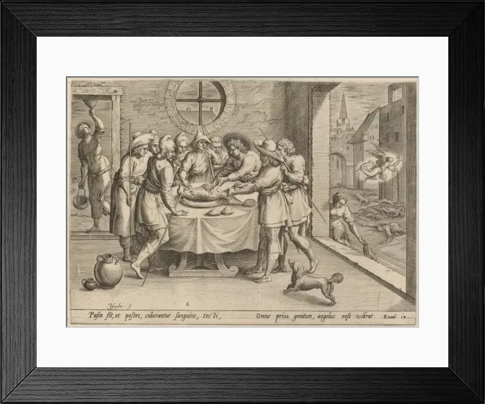 Framed Print : Preparation for the Passover, 1585. Creator: Johann Sadeler I Framed Print : Preparation for the Passover, 1585. Creator: Johann Sadeler I