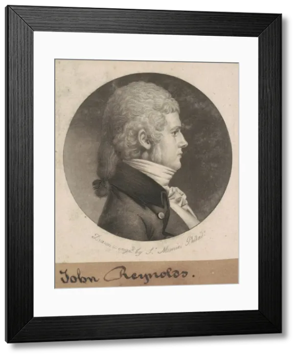 Framed Print : John Reynolds, 1802. Creator: Charles Balthazar Julien Fevret de Saint-Memin Framed Print : John Reynolds, 1802. Creator: Charles Balthazar Julien Fevret de Saint-Memin