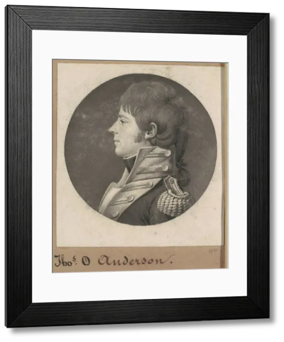 Framed Print : Anderson, 1808. Creator: Charles Balthazar Julien Fevret de Saint-Memin Framed Print : Anderson, 1808. Creator: Charles Balthazar Julien Fevret de Saint-Memin