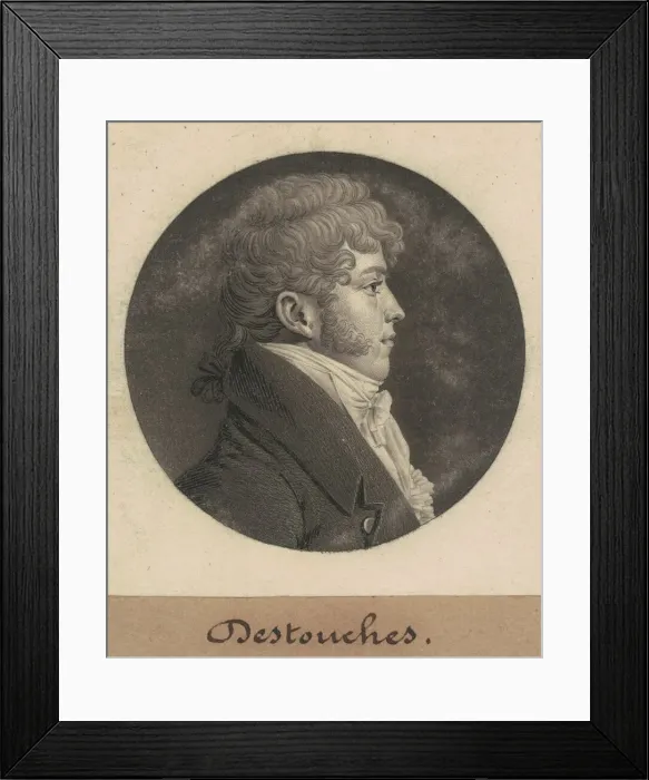 Framed Print : Destouches, 1809. Creator: Charles Balthazar Julien Fevret de Saint-Memin Framed Print : Destouches, 1809. Creator: Charles Balthazar Julien Fevret de Saint-Memin