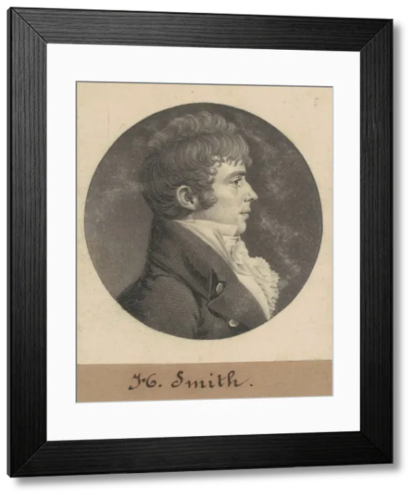 Framed Print : H. Smith, 1809. Creator: Charles Balthazar Julien Fevret de Saint-Memin Framed Print : H. Smith, 1809. Creator: Charles Balthazar Julien Fevret de Saint-Memin