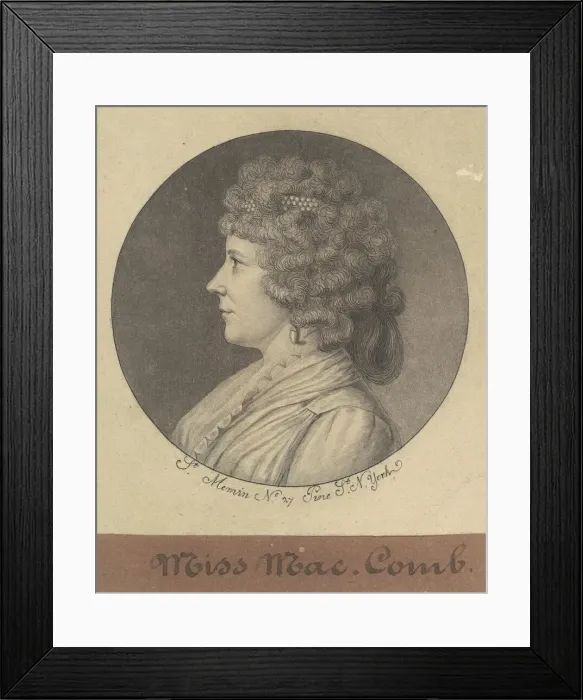 Framed Print : Margaret Marshall Armstrong, 1797. Creator: Charles Balthazar Julien Fé Framed Print : Margaret Marshall Armstrong, 1797. Creator: Charles Balthazar Julien Fé