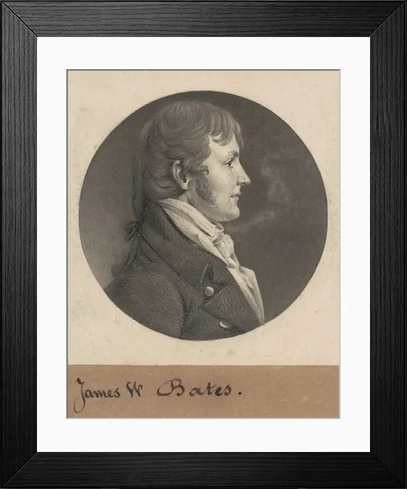 Framed Print : James Woodson Bates, 1808. Creator: Charles Balthazar Julien Fevret de Saint-Mé Framed Print : James Woodson Bates, 1808. Creator: Charles Balthazar Julien Fevret de Saint-Mé