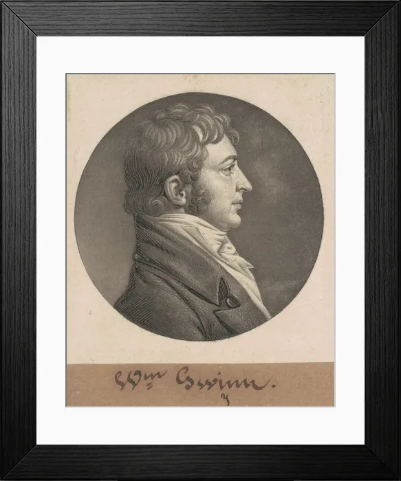 Framed Print : William Gwynn, 1804. Creator: Charles Balthazar Julien Fevret de Saint-Memin Framed Print : William Gwynn, 1804. Creator: Charles Balthazar Julien Fevret de Saint-Memin