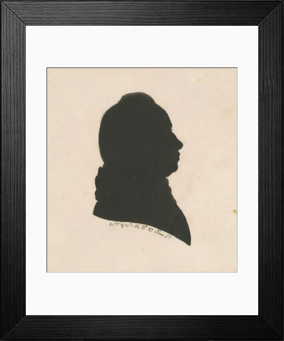 Framed Print : Unidentified Male Silhouette, 1797. Creator: Charles Balthazar Julien Fé Framed Print : Unidentified Male Silhouette, 1797. Creator: Charles Balthazar Julien Fé