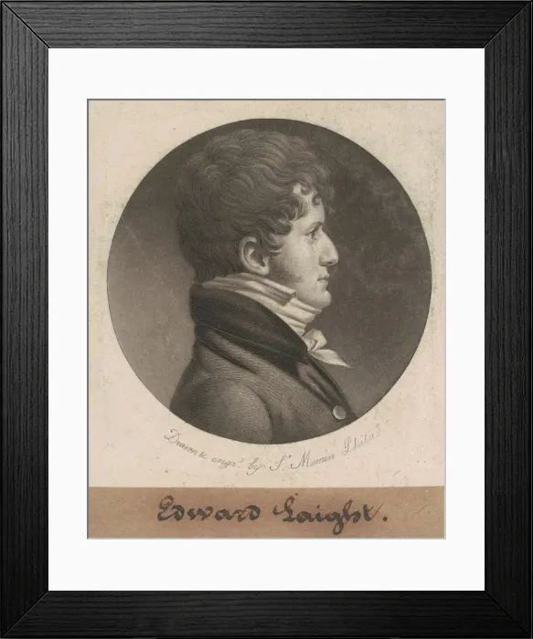 Framed Print : Edward Laight, 1807. Creator: Charles Balthazar Julien Fevret de Saint-Memin Framed Print : Edward Laight, 1807. Creator: Charles Balthazar Julien Fevret de Saint-Memin