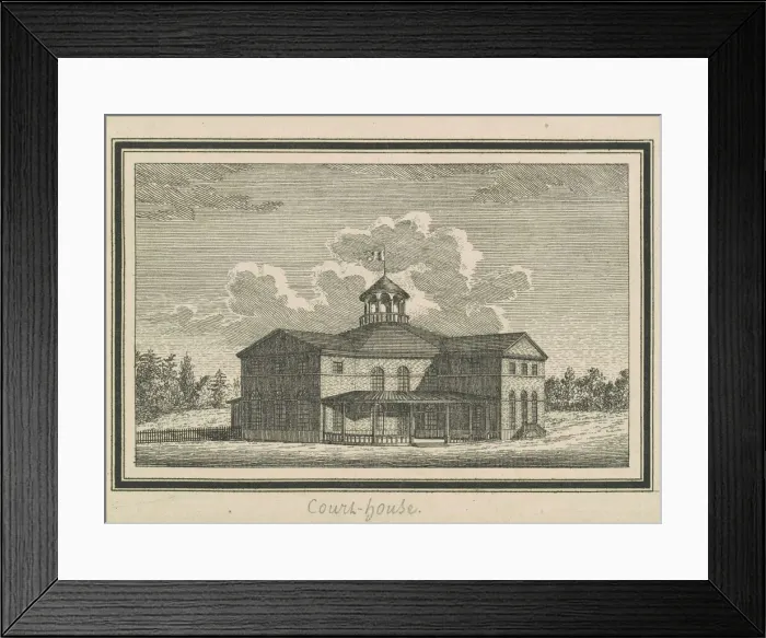 Framed Print : Esperanza, Courthouse, 1795. Creator: Charles Balthazar Julien Fé Framed Print : Esperanza, Courthouse, 1795. Creator: Charles Balthazar Julien Fé
