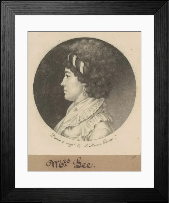 Framed Print : Temperance Hedge Lee, 1799. Creator: Charles Balthazar Julien Fevret de Saint-Mé Framed Print : Temperance Hedge Lee, 1799. Creator: Charles Balthazar Julien Fevret de Saint-Mé