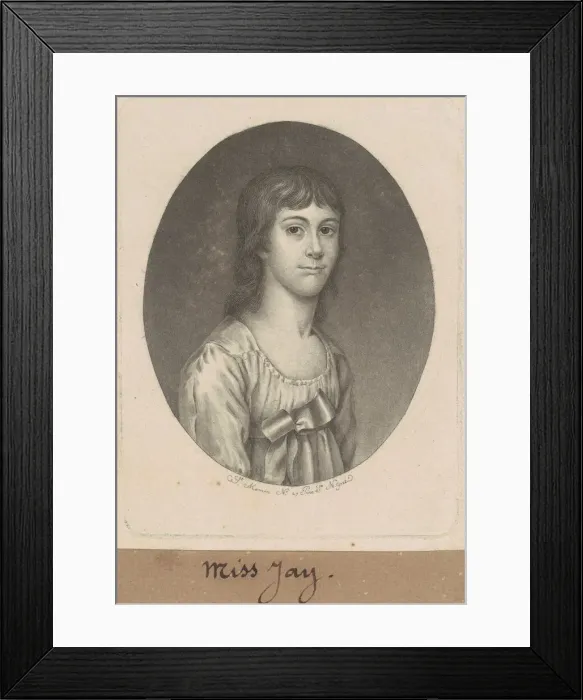 Framed Print : Ann Jay, 1797. Creator: Charles Balthazar Julien Fevret de Saint-Memin Framed Print : Ann Jay, 1797. Creator: Charles Balthazar Julien Fevret de Saint-Memin