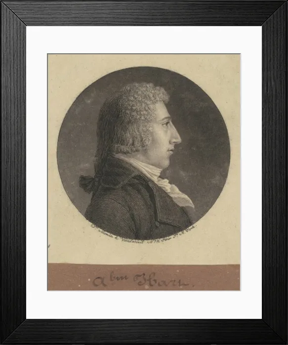 Framed Print : Abraham Hart, 1796. Creator: Charles Balthazar Julien Fevret de Saint-Memin