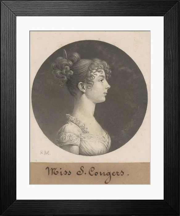 Framed Print : Sarah C. Conyers, 1808. Creator: Charles Balthazar Julien Fevret de Saint-Memin Framed Print : Sarah C. Conyers, 1808. Creator: Charles Balthazar Julien Fevret de Saint-Memin