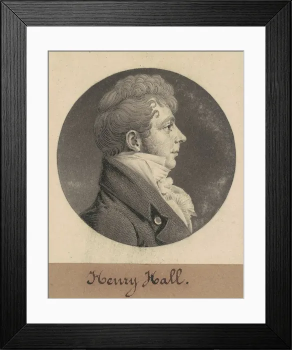 Framed Print : Henry Hall, 1808-1809. Creator: Charles Balthazar Julien Fevret de Saint-Memin Framed Print : Henry Hall, 1808-1809. Creator: Charles Balthazar Julien Fevret de Saint-Memin