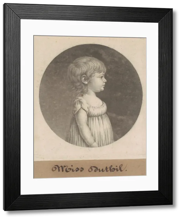 Framed Print : Miss Dutilh, 1801. Creator: Charles Balthazar Julien Fevret de Saint-Memin Framed Print : Miss Dutilh, 1801. Creator: Charles Balthazar Julien Fevret de Saint-Memin
