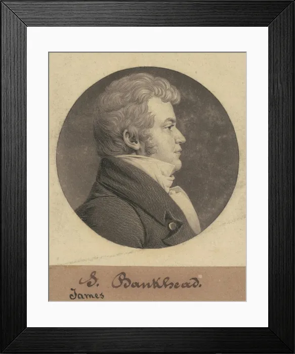 Framed Print : James Bankhead, 1808. Creator: Charles Balthazar Julien Fevret de Saint-Memin Framed Print : James Bankhead, 1808. Creator: Charles Balthazar Julien Fevret de Saint-Memin
