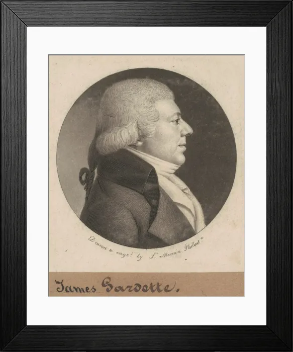 Framed Print : James Gardette, 1801. Creator: Charles Balthazar Julien Fevret de Saint-Memin Framed Print : James Gardette, 1801. Creator: Charles Balthazar Julien Fevret de Saint-Memin
