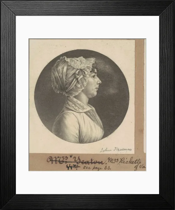 Framed Print : Mary Barr Ricketts, c. 1805. Creator: Charles Balthazar Julien Fé Framed Print : Mary Barr Ricketts, c. 1805. Creator: Charles Balthazar Julien Fé