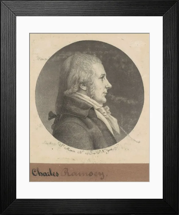 Framed Print : Charles Ramsay, 1797. Creator: Charles Balthazar Julien Fevret de Saint-Memin Framed Print : Charles Ramsay, 1797. Creator: Charles Balthazar Julien Fevret de Saint-Memin