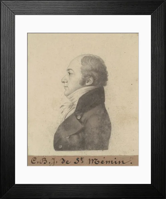 Framed Print : Charles Balthazar Julien Fevret de Saint-Memin, 1799 Framed Print : Charles Balthazar Julien Fevret de Saint-Memin, 1799