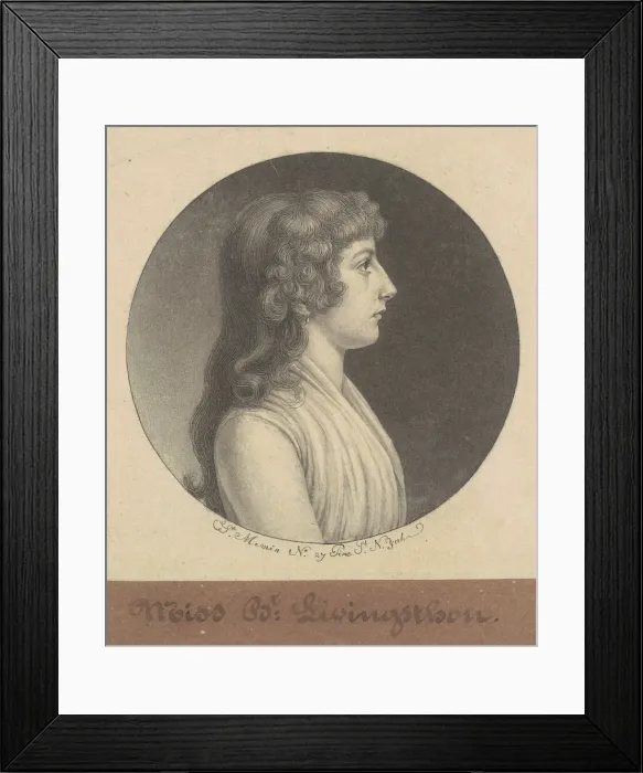 Framed Print : Elizabeth Livingston, 1797. Creator: Charles Balthazar Julien Fevret de Saint-Mé Framed Print : Elizabeth Livingston, 1797. Creator: Charles Balthazar Julien Fevret de Saint-Mé