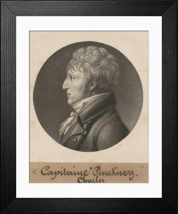 Framed Print : Charles Pinckney, 1806. Creator: Charles Balthazar Julien Fevret de Saint-Memin Framed Print : Charles Pinckney, 1806. Creator: Charles Balthazar Julien Fevret de Saint-Memin