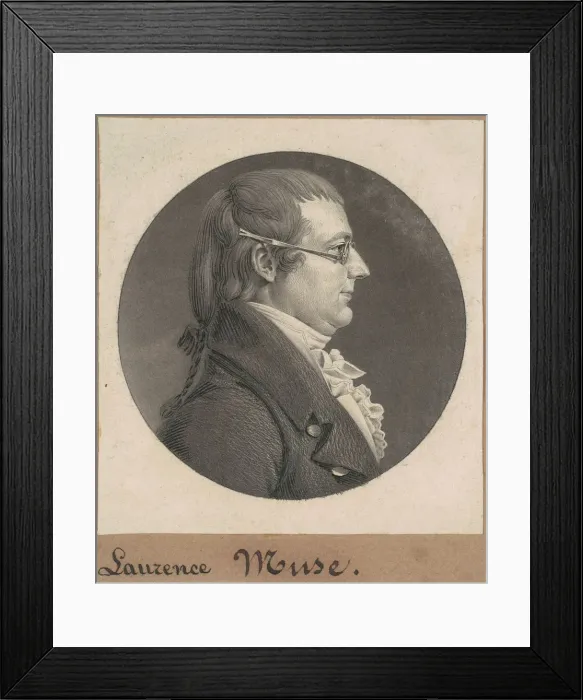 Framed Print : Lawrence Muse, 1808. Creator: Charles Balthazar Julien Fevret de Saint-Memin Framed Print : Lawrence Muse, 1808. Creator: Charles Balthazar Julien Fevret de Saint-Memin