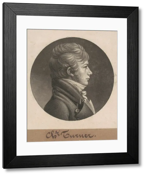 Framed Print : Charles Turner, 1807. Creator: Charles Balthazar Julien Fevret de Saint-Memin Framed Print : Charles Turner, 1807. Creator: Charles Balthazar Julien Fevret de Saint-Memin