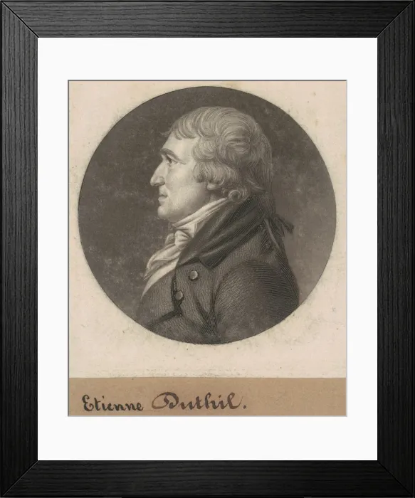 Framed Print : Stephen Dutilh, 1801. Creator: Charles Balthazar Julien Fevret de Saint-Memin Framed Print : Stephen Dutilh, 1801. Creator: Charles Balthazar Julien Fevret de Saint-Memin