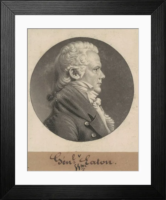 Framed Print : William Eaton, 1808. Creator: Charles Balthazar Julien Fevret de Saint-Memin Framed Print : William Eaton, 1808. Creator: Charles Balthazar Julien Fevret de Saint-Memin
