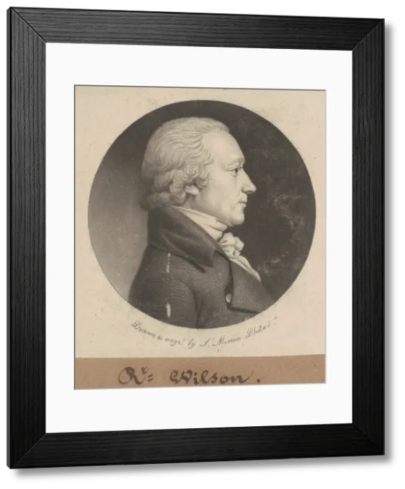 Framed Print : Robert Wilson, 1802. Creator: Charles Balthazar Julien Fevret de Saint-Memin Framed Print : Robert Wilson, 1802. Creator: Charles Balthazar Julien Fevret de Saint-Memin