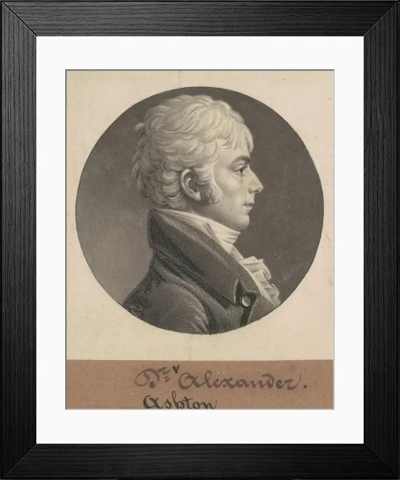 Framed Print : Ashton Alexander, 1804. Creator: Charles Balthazar Julien Fevret de Saint-Memin Framed Print : Ashton Alexander, 1804. Creator: Charles Balthazar Julien Fevret de Saint-Memin