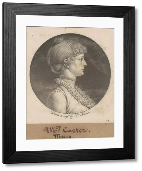 Framed Print : Mary Nelson Carter, 1801. Creator: Charles Balthazar Julien Fevret de Saint-Mé Framed Print : Mary Nelson Carter, 1801. Creator: Charles Balthazar Julien Fevret de Saint-Mé