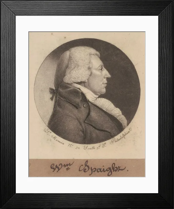 Framed Print : William Spaight, 1798. Creator: Charles Balthazar Julien Fevret de Saint-Memin Framed Print : William Spaight, 1798. Creator: Charles Balthazar Julien Fevret de Saint-Memin