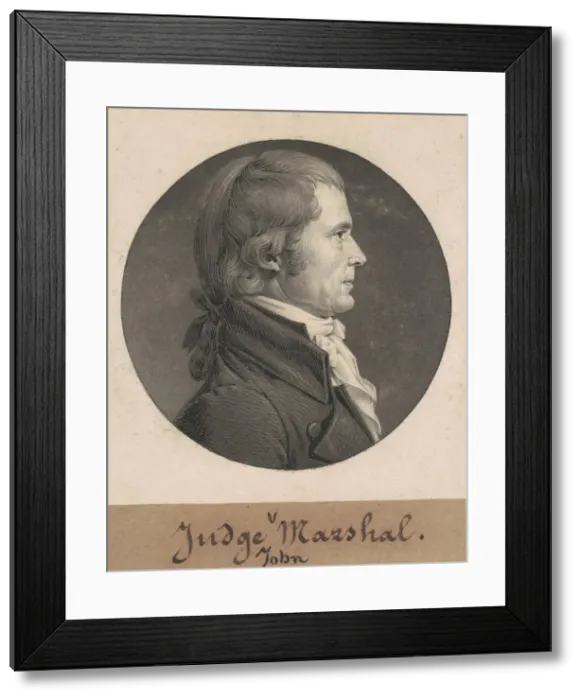 Framed Print : John Marshall, 1808. Creator: Charles Balthazar Julien Fevret de Saint-Memin Framed Print : John Marshall, 1808. Creator: Charles Balthazar Julien Fevret de Saint-Memin